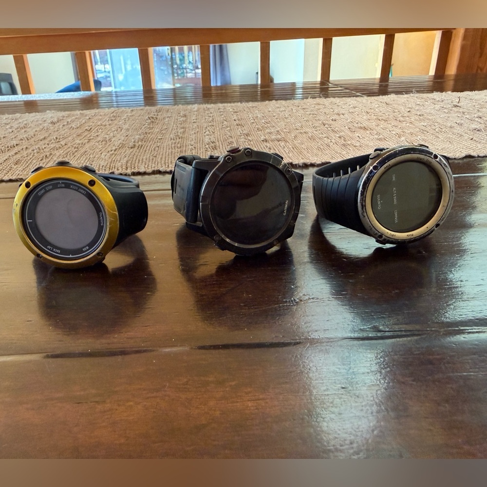 Bundle of 3 Watches: 2 Suunto and 1 Garmin with Accessories